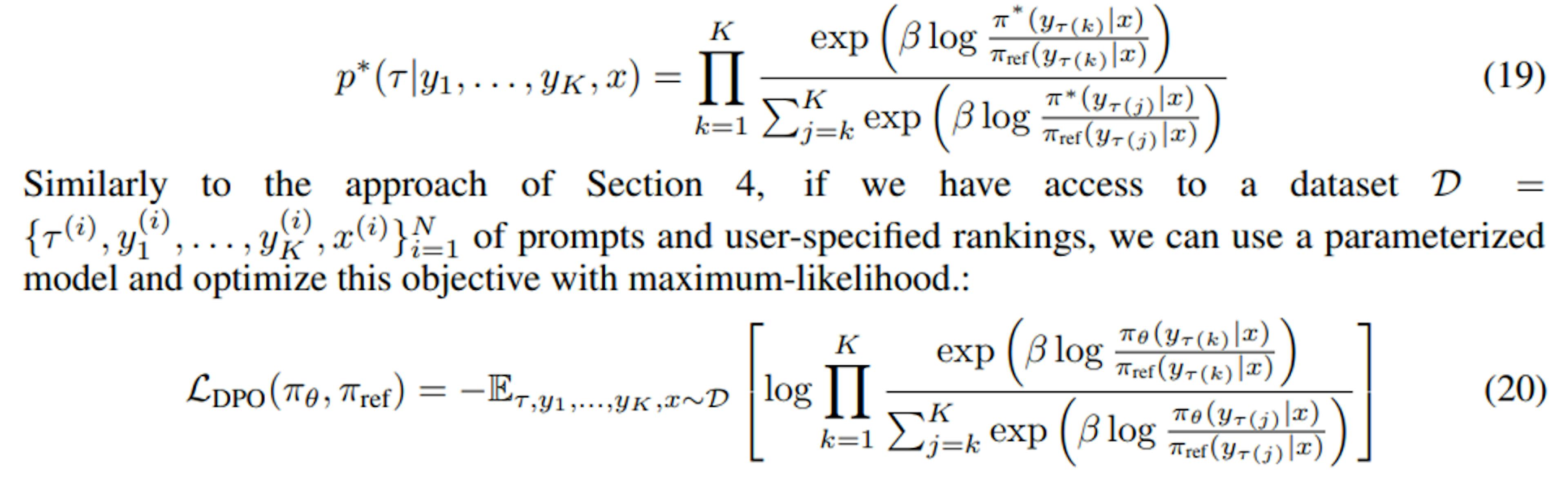 Deriving the DPO Objective Under the Plackett-Luce Model